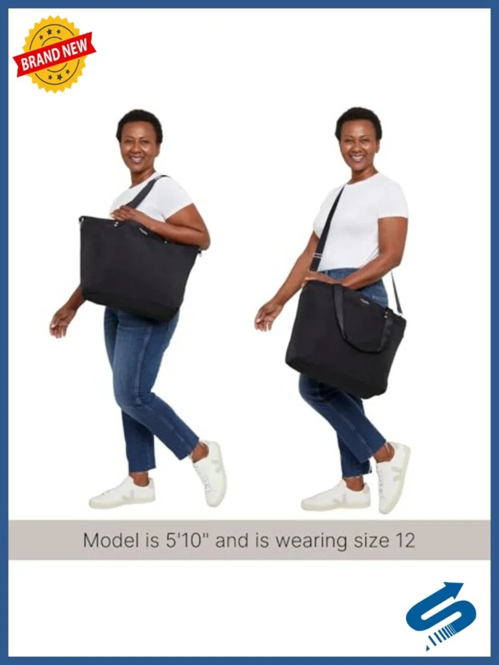 Large Carryall Tote - Lightweight Nylon Travel Beach Bag